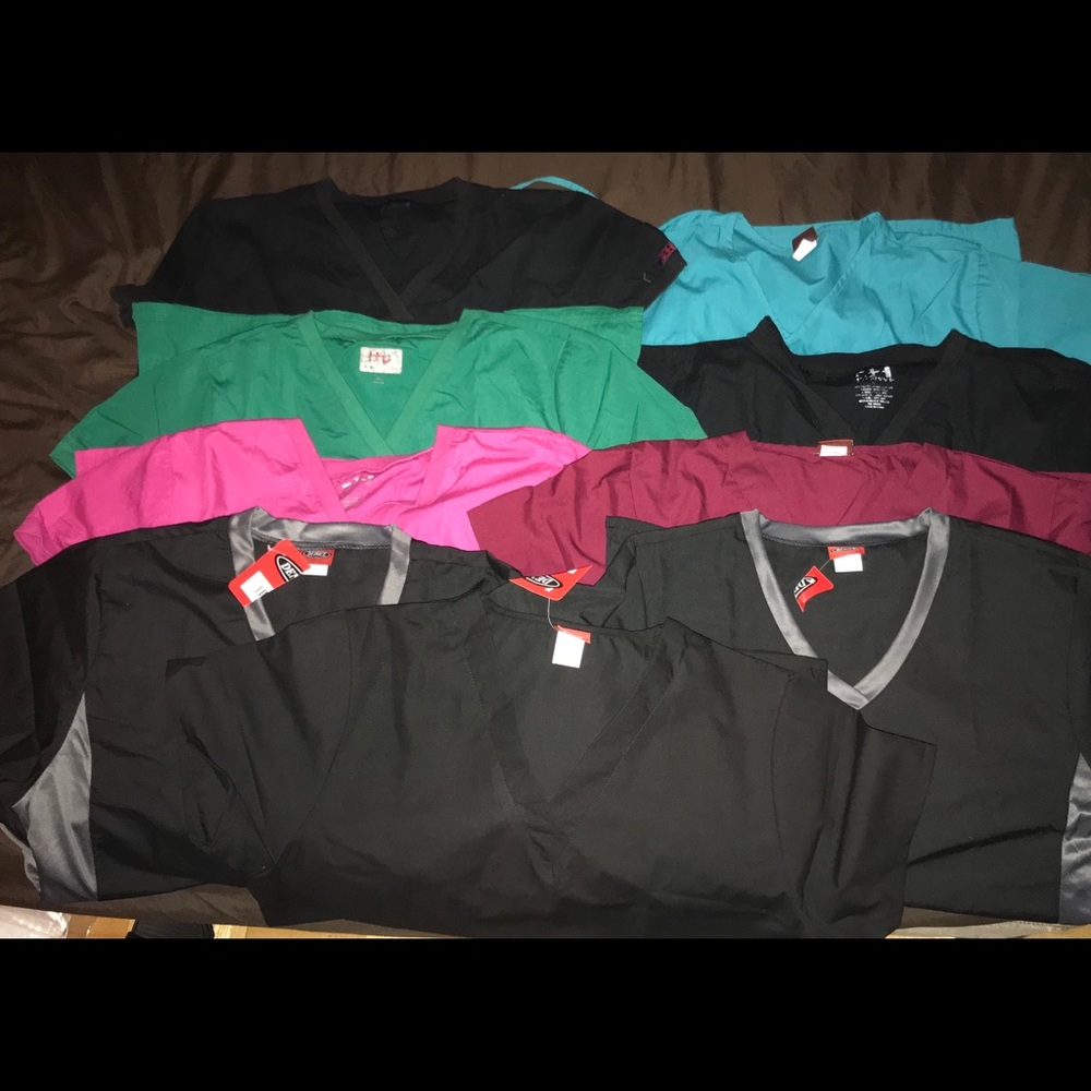 SIZE LARGE WOMENS SCRUB TOPS